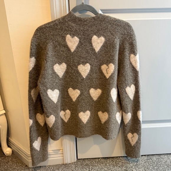 All Saints Amora Heart Alpaca and Wool Blend Cardigan Small - Picture 5 of 6